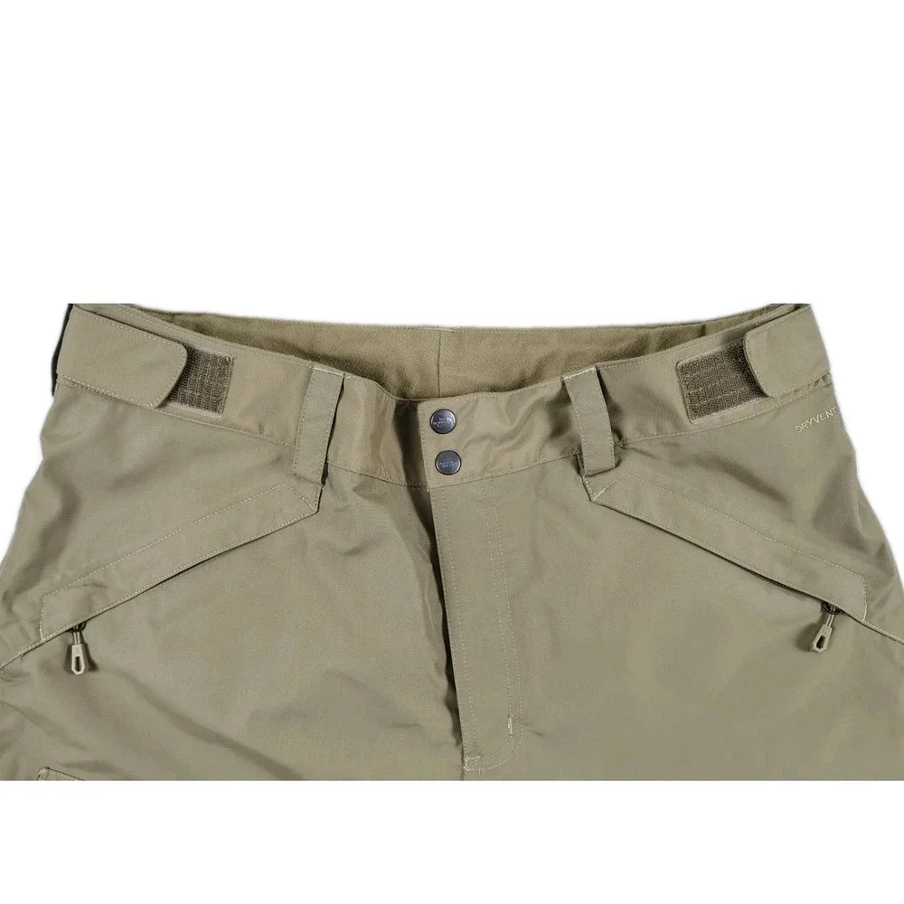 The North Face Hyvent Snow Pants Mens LG Tan Olive  Nylon Ski Snowboard NFOA2TJJ